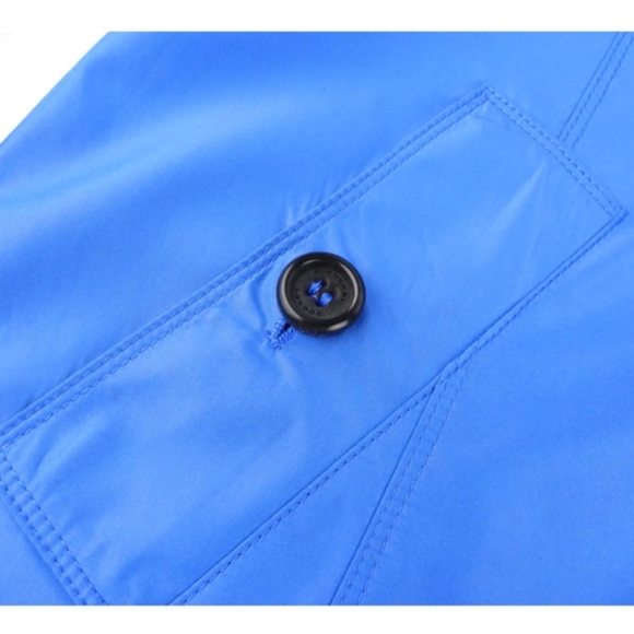 Burberry Iridescent Blue Tropical Gabardine Raincoat - US10 - Picture 4 of 5